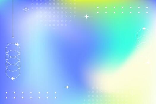 Vibrant holographic gradient background with subtle geometric shapes and soft pastel color transitions for design vector