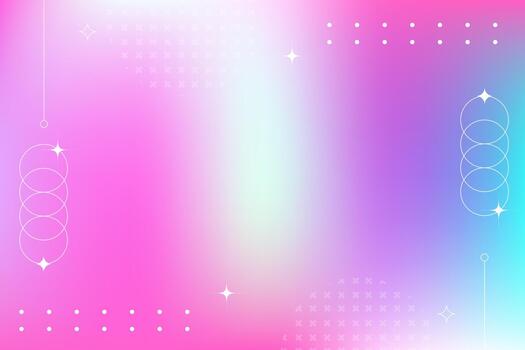 Vibrant holographic gradient background with subtle geometric shapes and sparkling neon accents for digital design vector