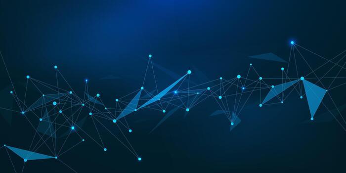 futurista tecnología red conexión. resumen conectando puntos y líneas para grande datos visualización. adecuado para química, Ciencias y tecnología antecedentes vector