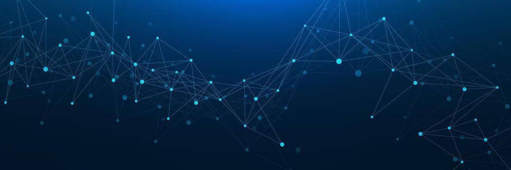 resumen digital antecedentes con conectando puntos y líneas. futurista red conexión y grande datos visualización. diseño para científico, química, Ciencias y tecnología vector