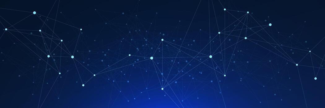 Abstract futuristic network connection and big data visualization. Modern connecting dots and lines for digital communication. Suitable for medical, science and technology vector