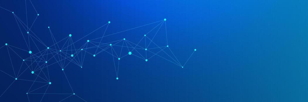 Abstract technology internet connection with connecting dots and lines. Futuristic big data analysis with plexus design. Design for medical, neuron, science and technology vector