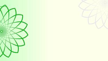 animato verde geometrico floreale modello su pendenza sfondo ciclo continuo video