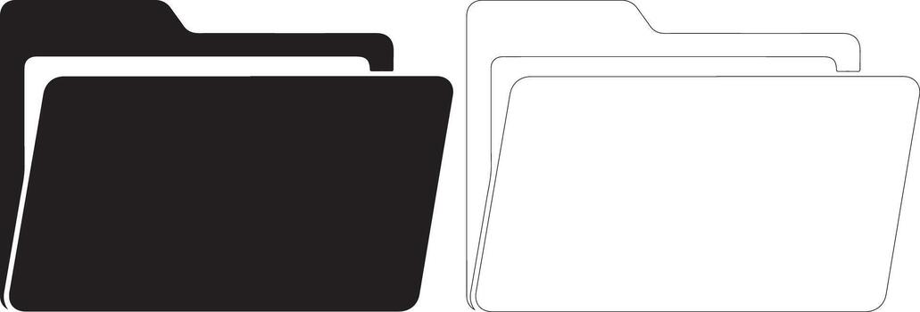 negro y blanco carpeta con redondeado rincones y sutil oscuridad vector