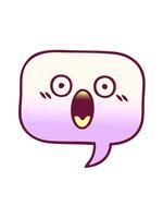 vicka och paus animering av lutning skuggad tecknad serie av en Tal bubbla i ljus glöd Färg video