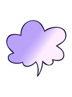 jiggle and pause animation of cartoon speech bubble in smooth gradient style with speech bubble in smooth gradient style video