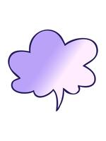 bobbing motion animation of cartoon speech bubble in smooth gradient style with speech bubble in smooth gradient style video