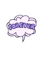 Starburst efecto animación de dibujos animados palabra Siempre con habla burbuja en retro textura estilo video