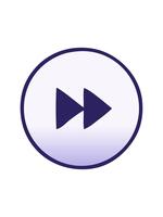 changing color animation of gradient shaded cartoon of a fast forward button video