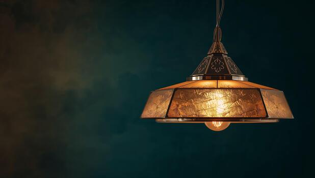 iluminado abstracción. un estudiar en bronce tonos y geométrico patrones. foto