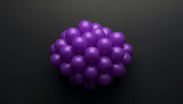 Cluster of Spheres. A Visual Study of Form, Color, and Spatial Arrangement. photo