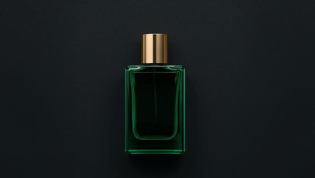 Emerald Elixir. A Study in Geometric Form and Gradient Color, Minimalist Composition. photo