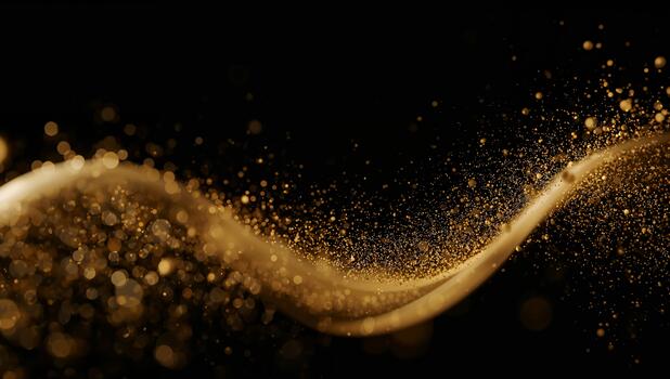 Golden Stream. A Symphony of Light and Shadow, An Abstract Composition. photo