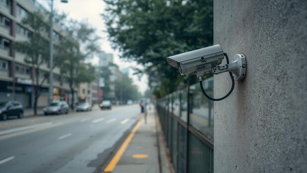 Visual Sensor. Abstract Composition of Texture, Form and Security Device Observation. photo