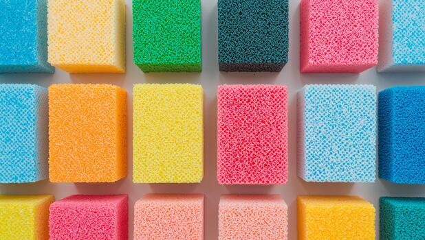 formación de de colores poroso cubitos repetitivo modelo de vívido texturizado bloques foto