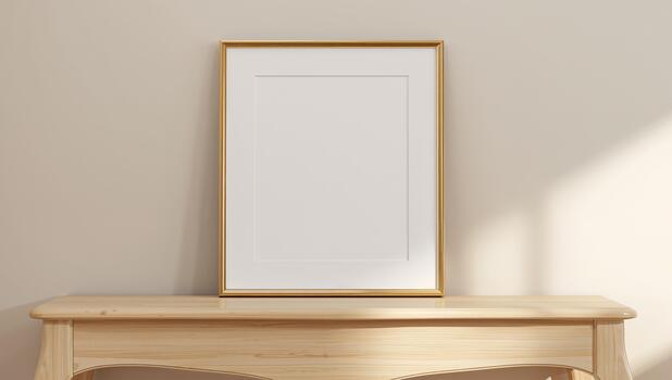 dorado marco sencillez un resumen estudiar en ligero y sombra en neutral antecedentes. foto