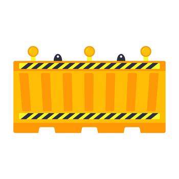 rojo y blanco la carretera barrera con un detener firmar bloqueo acceso. minimalista plano diseño de estacionamiento cierre y tráfico controlar elementos. vector