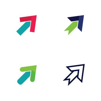 Simple Arrow Line Logo Icon for Navigation Direction Modern Branding Style Identity vector
