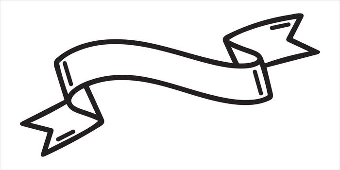 curvo cinta bandera vector