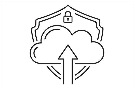 seguro nube datos transferir vector