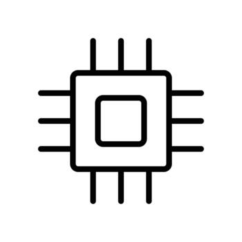 moderno circuito chip icono para tecnología y electrónica diseño proyectos vector