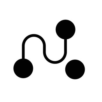 Abstract Concept of Connection and Networking with Simple Black Circles vector