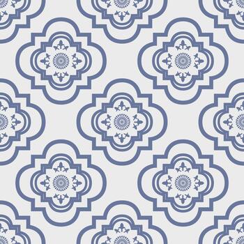 Geometric with floral pattern background, ceramic tile pattern, Indian pattern, tile design, wrap, abstract, carpet, floral style vector
