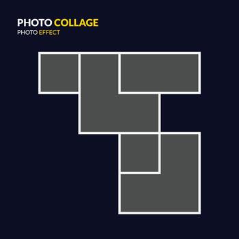 moderno collage modelo con múltiple blanco marcos para mostrando recuerdos y creativo proyectos vector