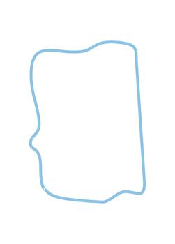 Hand drawn squiggle outline frame with an irregular rectangle shape. Organic textbox with a unique border fits creative text or background needs, making it perfect for simple templates and modern vector