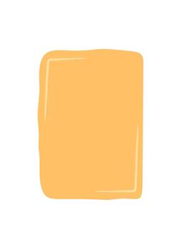 mano dibujado ondulado rectángulo pegatina marco en orgánico parche estilo. citar Insignia con caja de texto para mensaje agrega único antecedentes con suave borde, Perfecto para creativo mensaje o texto pantallas. vector