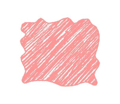 Pink crayon frame with wavy sketch lines forms an organic rectangle shape. Diagonal pastel scribble outline creates a quote background, ideal as a unique illustration or creative text frame for art vector