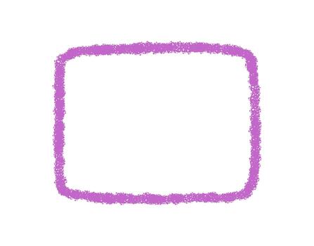 Chalk outline rectangle frame and border in a rough organic style. Text label box stands out as a blank background. Isolated graphic illustration for card, poster or template. vector