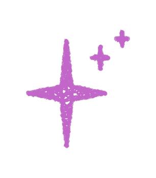 lápiz de color bosquejo magia estrella elemento con brillante brillar y púrpura Estallar efecto. Chispa - chispear brilla como un Fuegos artificiales y Starburst icono, agregando único modelo para festivo proyectos o celebración tarjeta diseños vector