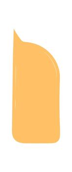 Organic doodle speech bubble with rectangle textbox. Hand drawn icon for talk and chat. Abstract comment shape, message element for communication and empty icon in yellow modern design media post. vector