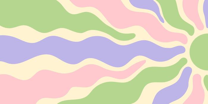 maravilloso retro Dom Estallar plano modelo fluye con vistoso ola y rayo formas y2k Brillo Solar y Dom fusionar en un moderno antecedentes. horizontal orientación trae negrita color explosión. vector