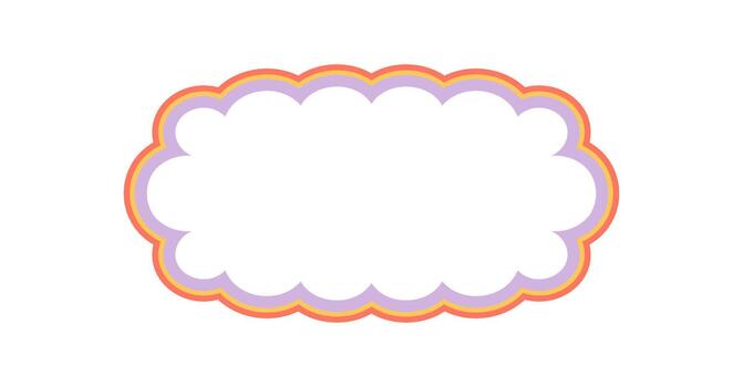 maravilloso Vieira rectángulo contorno frontera con retro burbuja forma y negrita línea. y2k marco y antecedentes elemento, juguetón gráfico diseño para de moda moderno contextos elegante composiciones vector