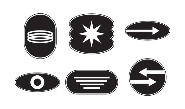 Design element cyber isolated set vector