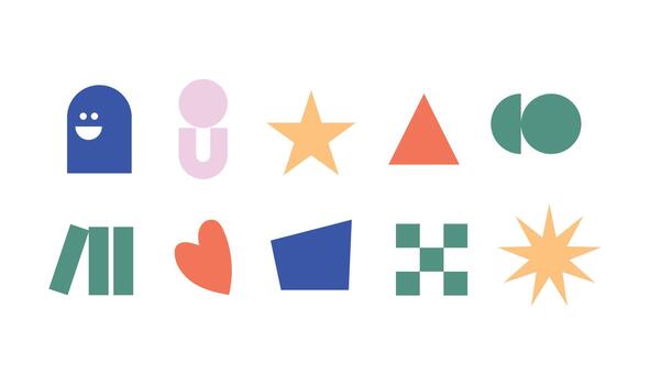 Design element retro shape unique vector