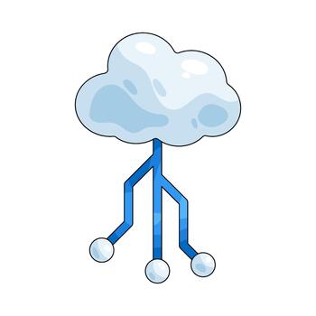 ilustración de nube informática conexión vector