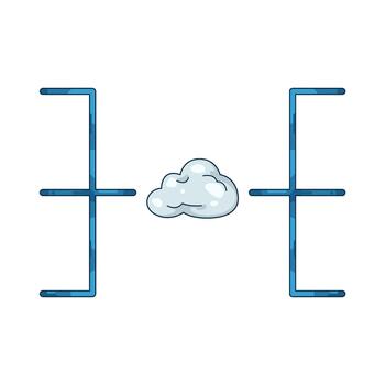 nubes informática red vector