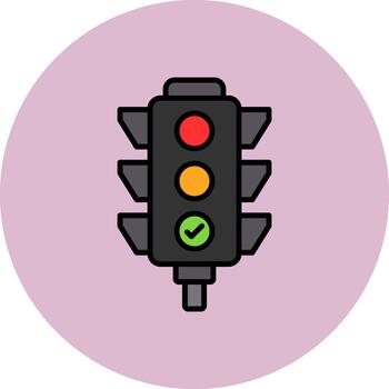Traffic Lights Neutral Grid Block vector