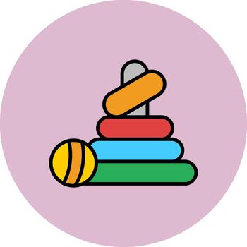 apilado anillos apagado color textura vector