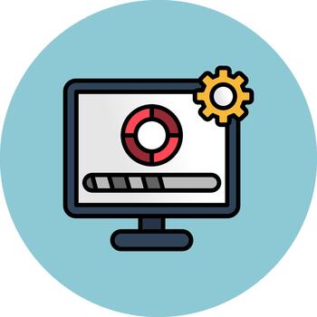 instalación Delgado contorno característica vector