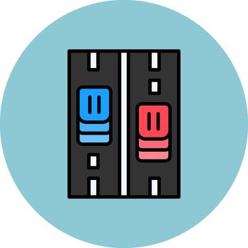 Motorway Minimal Curve Block vector