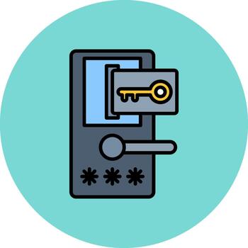 Door Lock Smooth Render Fragment vector