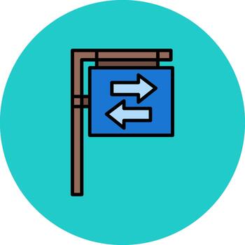 Road Sign Soft Curve Feature vector