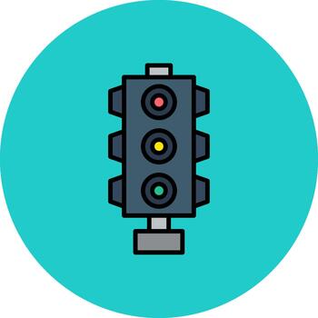 Traffic Light Crisp Display Token vector