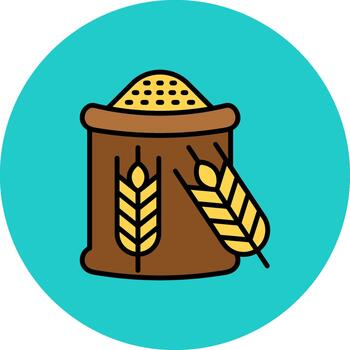 trigo Delgado línea modelo vector