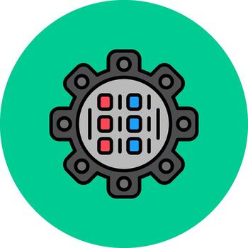 binario código urbano línea módulo vector