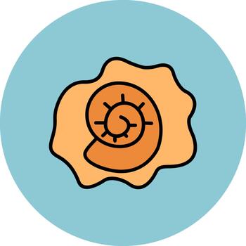 fósil pulido hacer forma vector